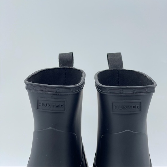 Hunter Black Matte Low Ankle Rain Boots. - Picture 3 of 14